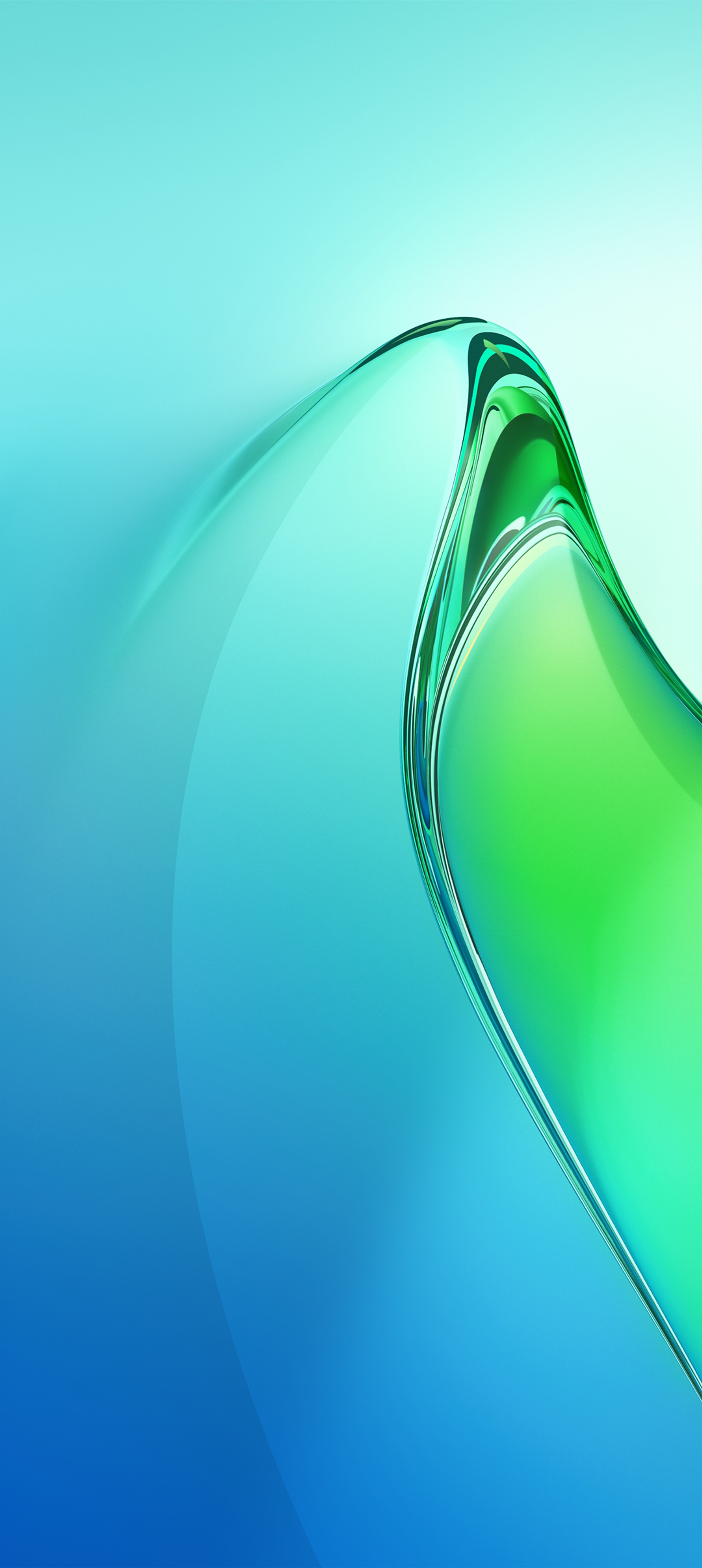 Um close de um fundo abstrato verde e azul com uma curva (oppo, android, fhd, telefone, capuz)