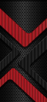 Dynamic Geometric Pattern in Orange, Grey, and Red