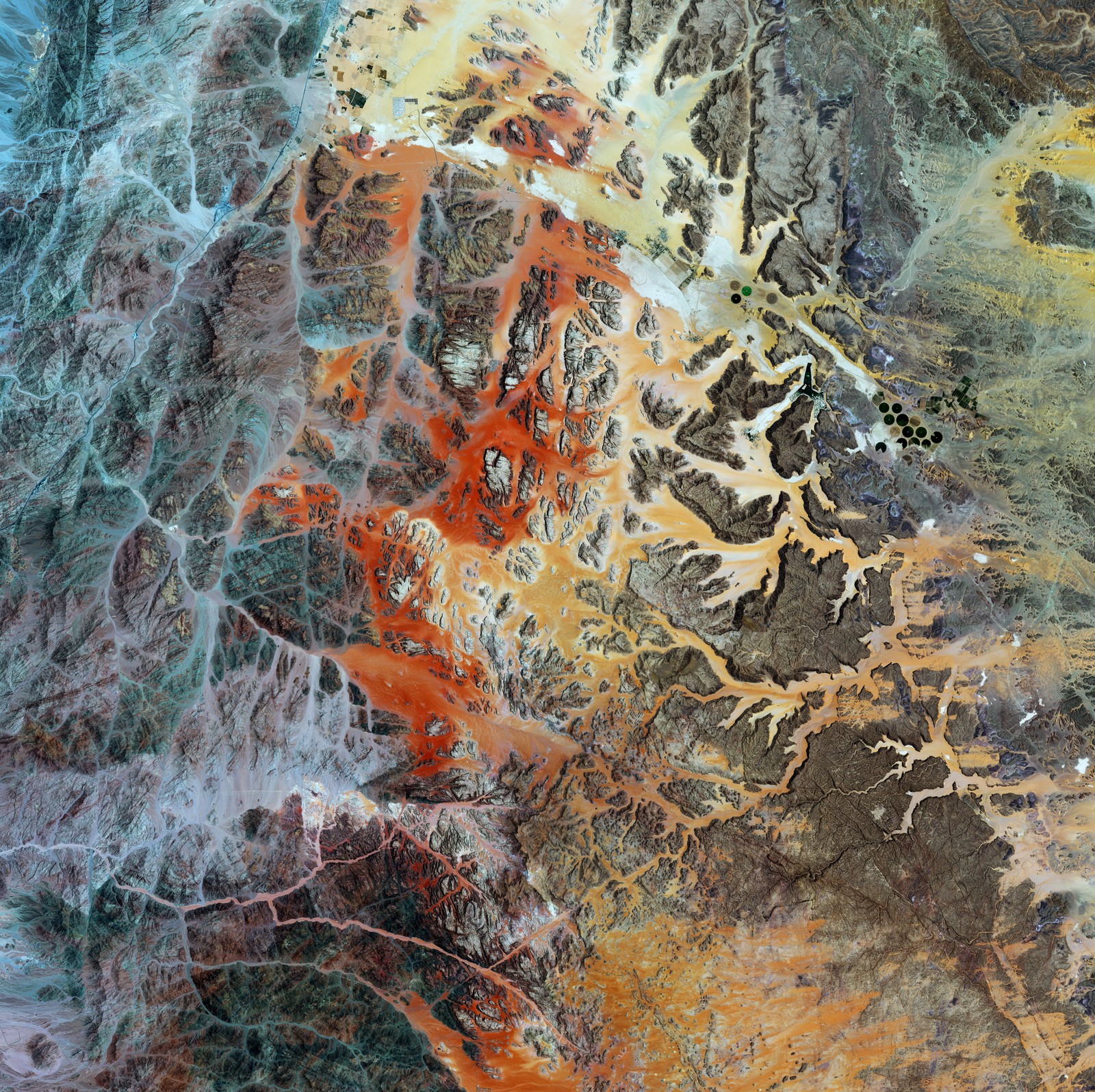 A close up of a colorful painting of a mountain range (geology, leaf, digital painting, modern art, contemporary art)