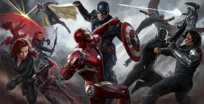 Epic Showdown of Heroes: Captain America and Iron Man Clash in Civil War