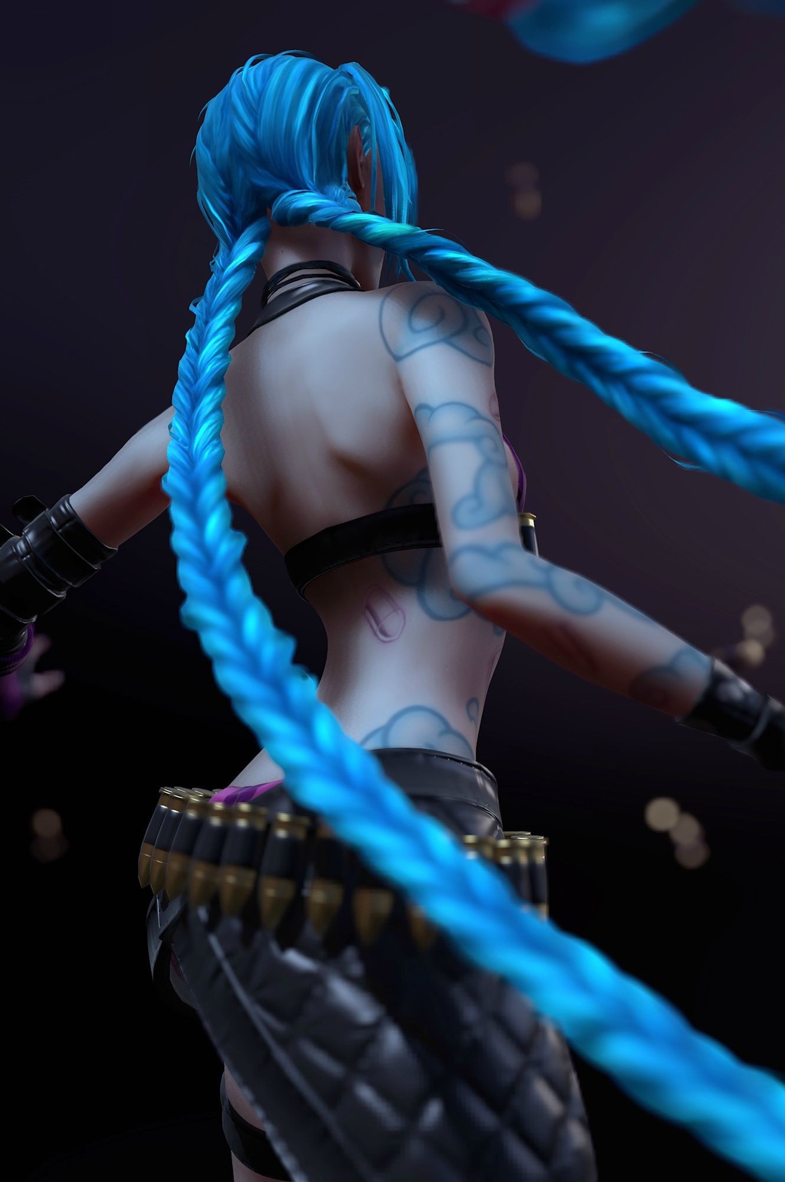 Descargar fondo de pantalla jinx, league of legends