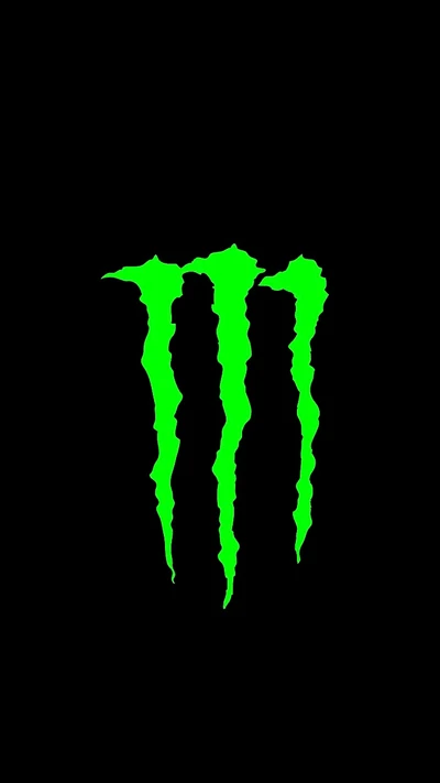 Logotipo verde da Monster Energy em fundo preto