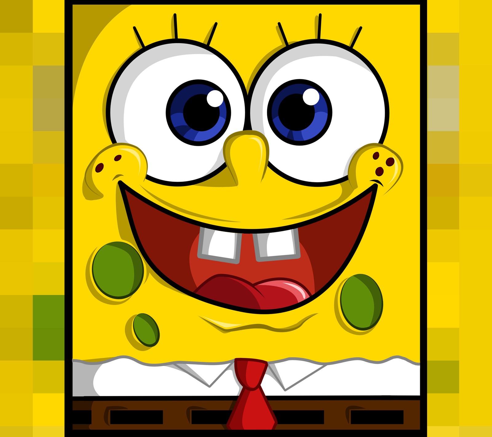 Sponge bob cartoon avec une cravate (barbaivan, pantalon, bob léponge, spongebob, place)