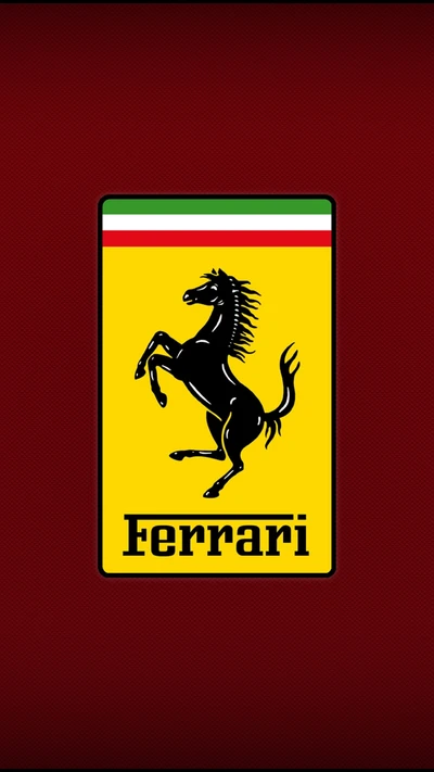 Ferrari Logo with Prancing Horse Emblem