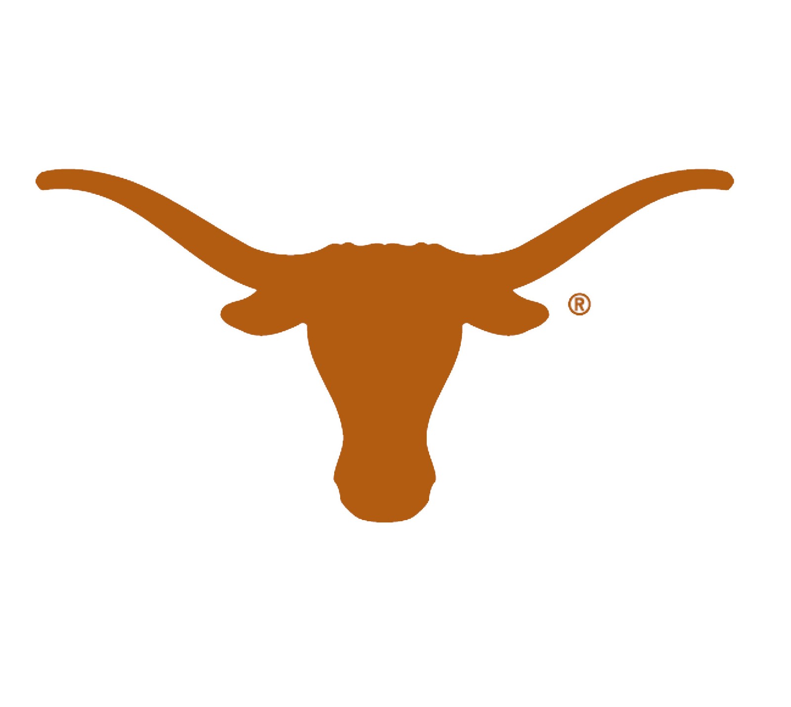 Texas longhorn logo on white background (college, football, longhorns, texas)