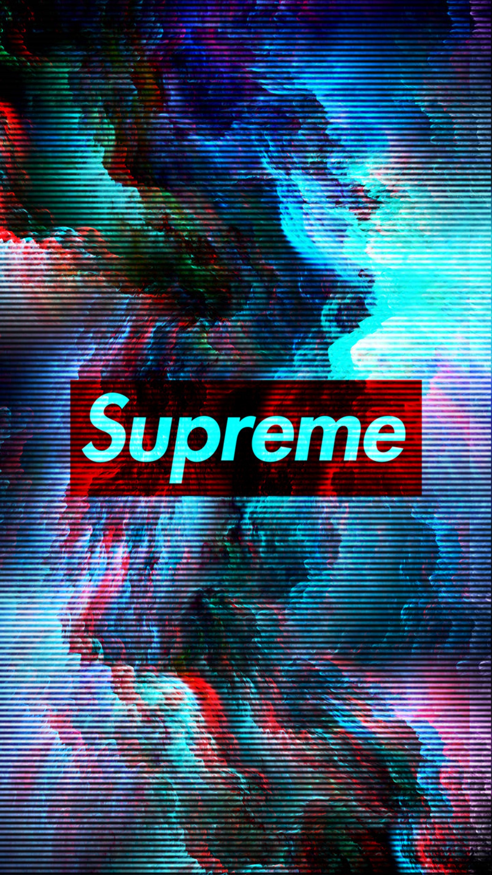 Supreme iphone tapeten (3d, farbe, fehler, supreme, fernseher)