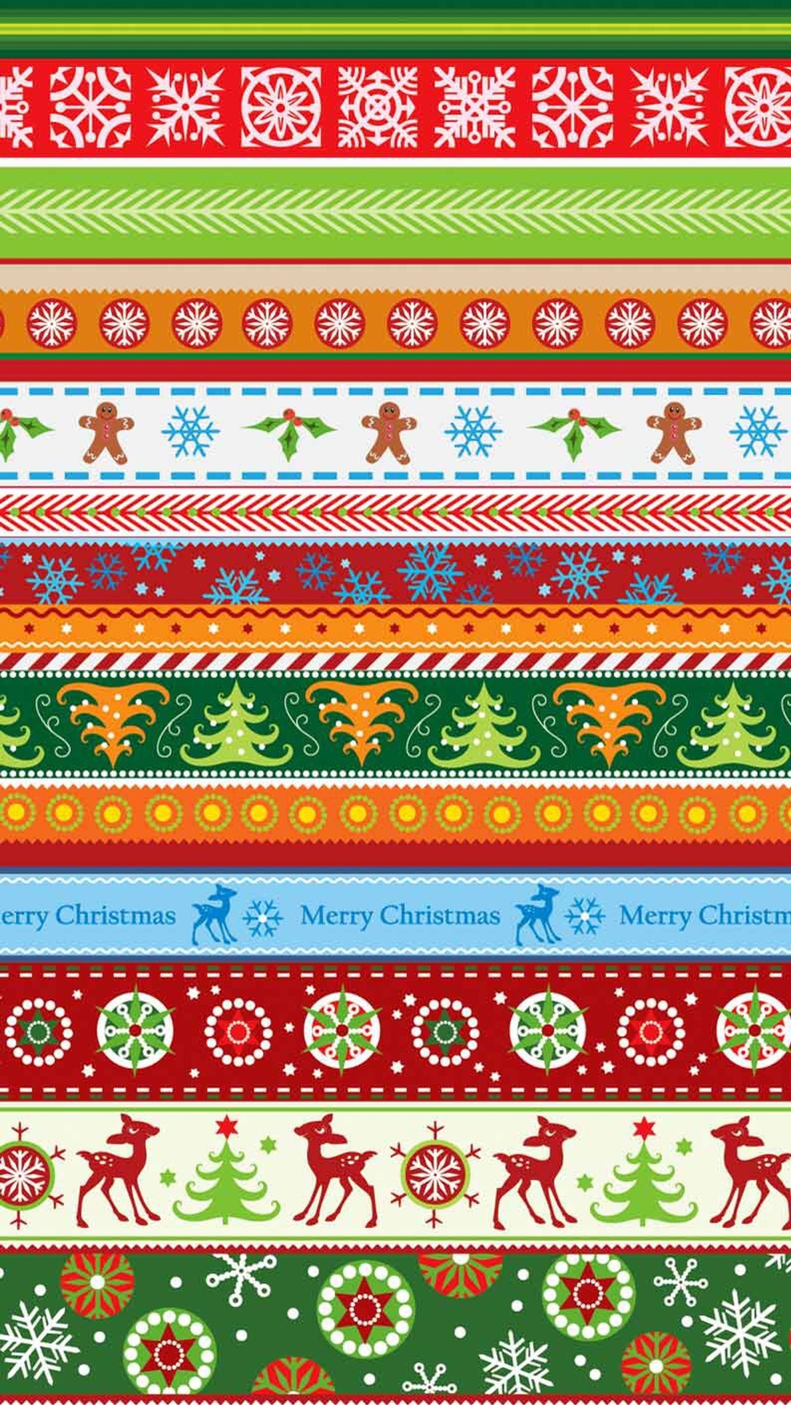 A close up of a christmas pattern with a reindeer and snowflakes (christmas, paper)