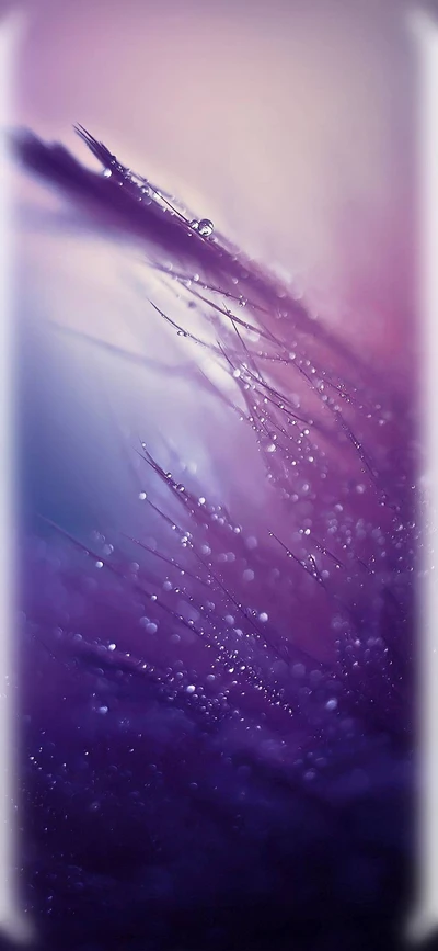 Abstract Purple Serenity with Droplets