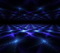 Radiant Blue Light Patterns in a Dark Space