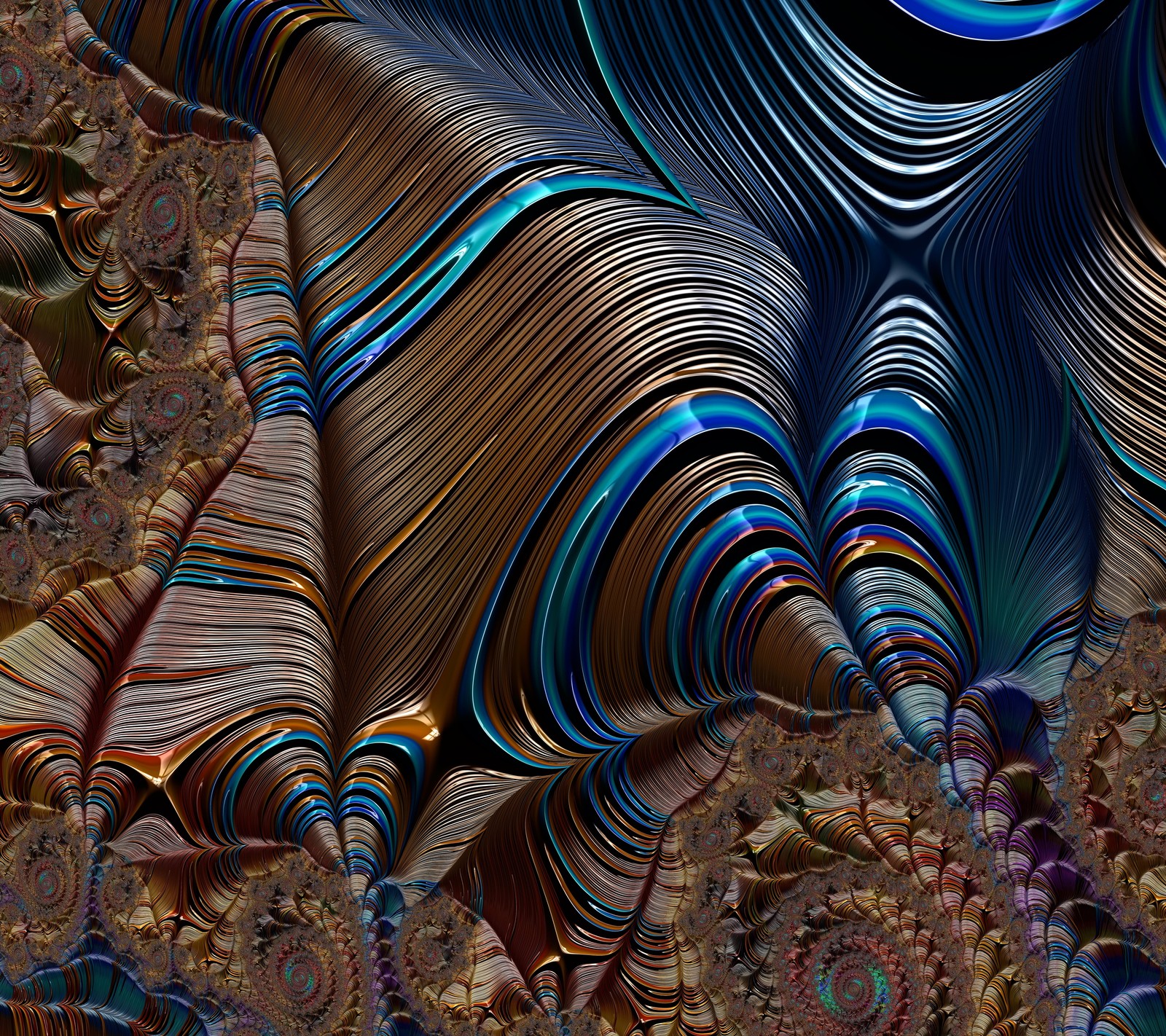 Baixar papel de parede 3d, abstrato, fractal