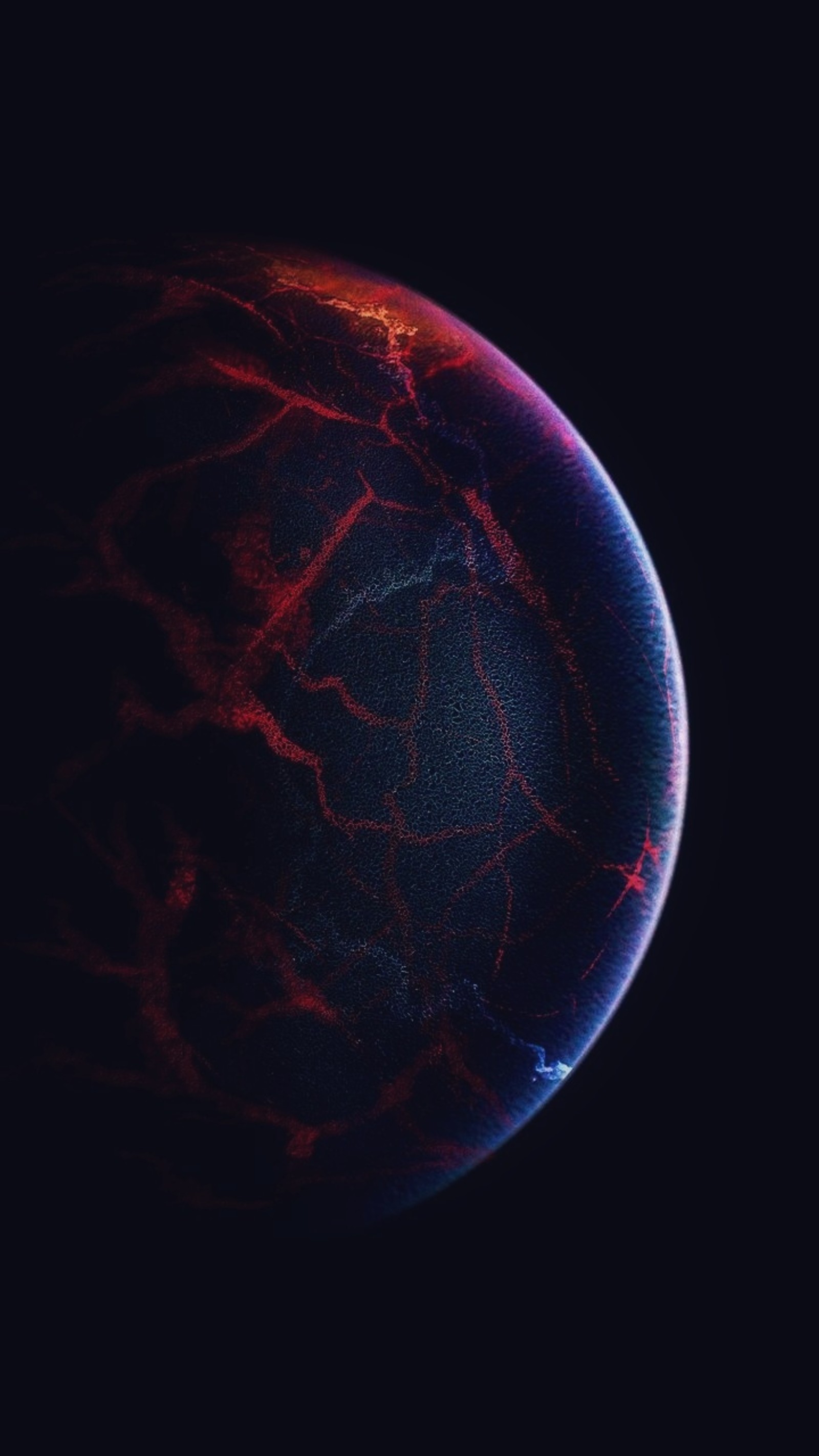 A close up of a sphere with a red and blue pattern (butterflies, butterfly, cosmos, fire, space)