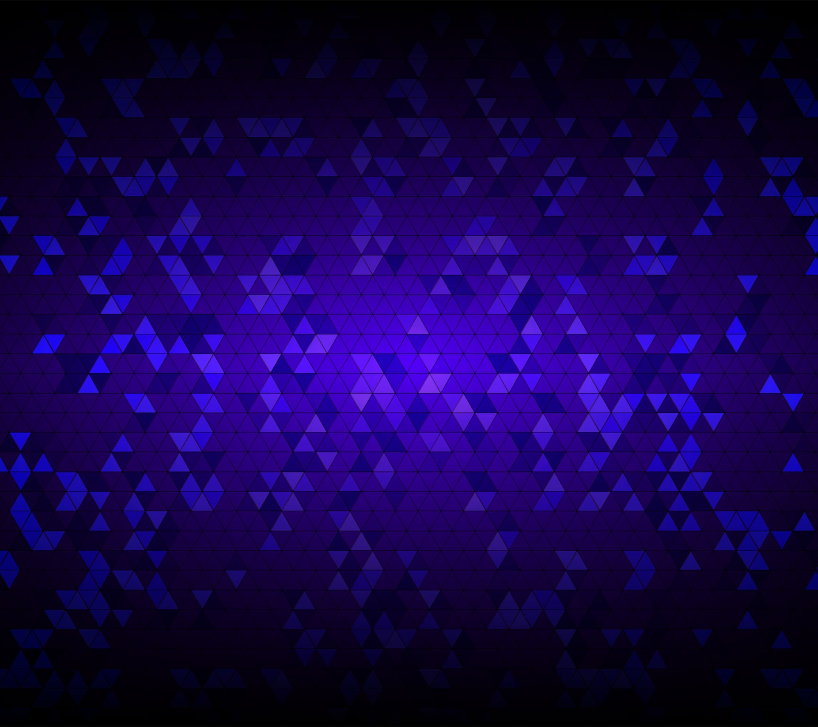 A dark blue background with triangles and a black background (abstract, blue, indigo, triangles)