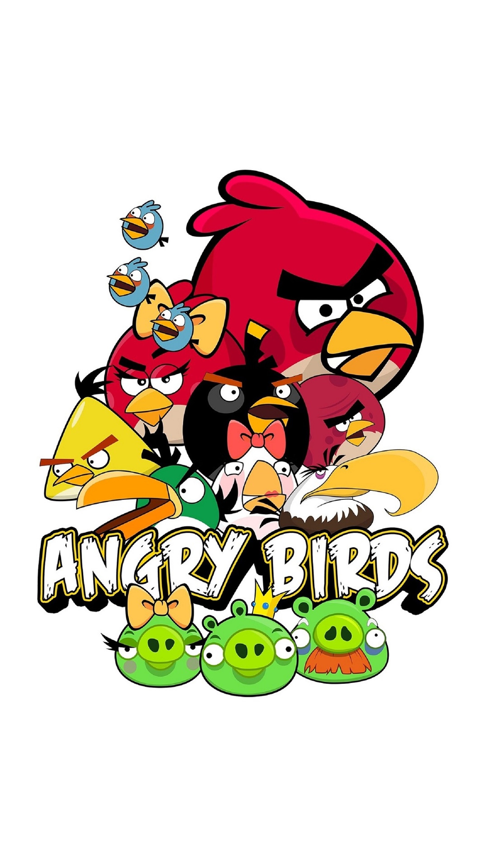 Logo angry birds avec des oiseaux en colère (angry birds, des dessins animés)