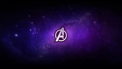 Avengers Endgame Logo Against a Cosmic Background