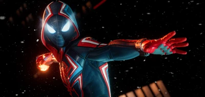 Papel de parede ultra largo 4K de Miles Morales como Homem-Aranha em ação