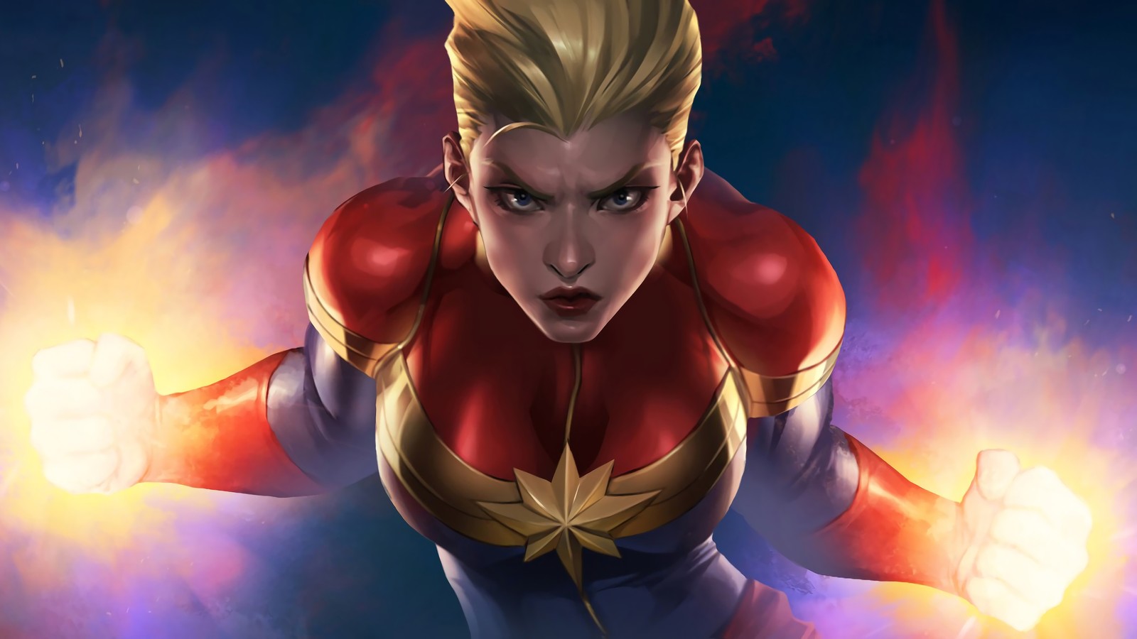 Capitana marvel se une a los vengadores (capitana marvel, captain marvel, marvel comics, cómics)