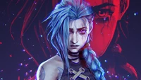 Jinx from Arcane: A Dual Portrait of Chaos and Emotion