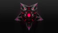 Abstract Star in Dark Geometric Digital Art