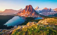 Deslumbrante reflexão da montanha em uma paisagem selvagem serena