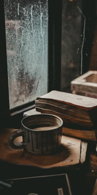 Moment de café confortable près de la fenêtre