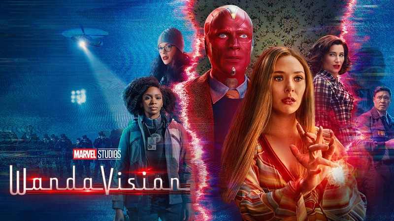 Постер marvel's wanda vision (элизабет ольсен, elizabeth olsen, видение, киновселенная marvel, marvel cinematic universe)