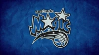 Logo de Orlando Magic sobre fondo azul - Equipo de baloncesto de la NBA fondo de pantalla 4K