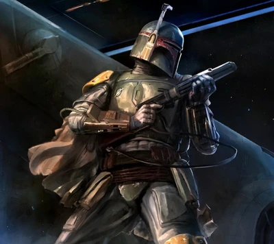 Epischer Boba Fett in Aktion aus Star Wars