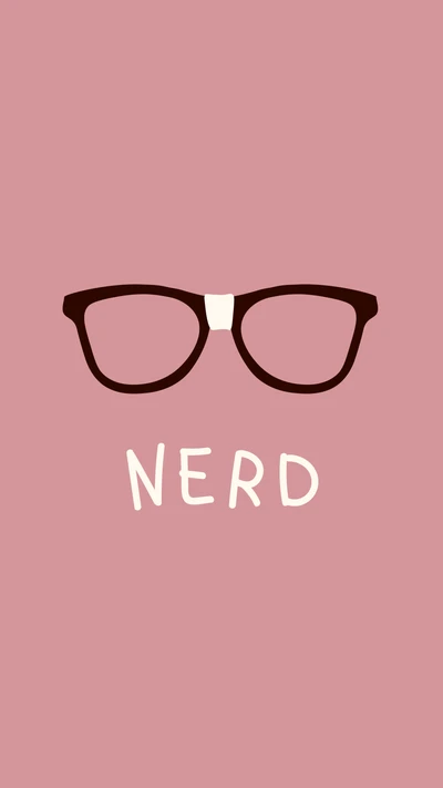 Gafas de nerd elegantes sobre un fondo rosa