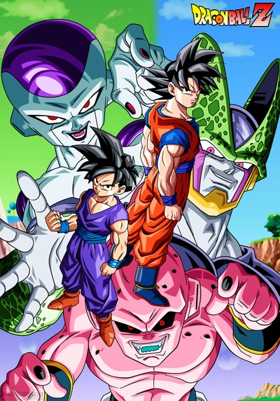 Enfrentamiento épico: Gohan y Goku se unen contra Majin Buu y Cell en Dragon Ball Z