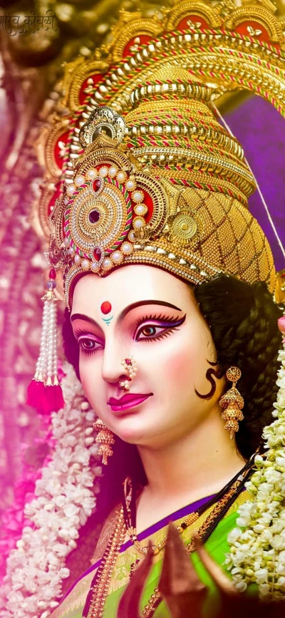 Belleza divina de Ambaji Maa: La diosa Durga en gloria radiante