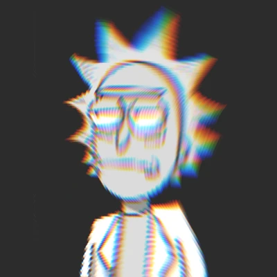 desenfoque, caricatura, emo, rostro, glitches