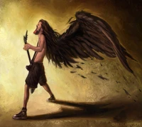 Icône métallique avec des ailes angéliques : Un hommage à Dimebag Darrell