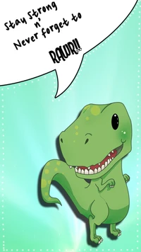 Téléchargez le fond d'écran chibi, mignon, dinosaure, kawaii, menthe