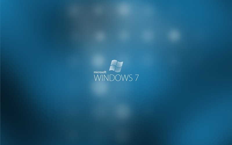 Синий фон с размытой картинкой логотипа windows 7 (windows 7, microsoft windows, синий, лазурный, windows 10)