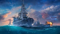 world of warships, naval warfare, wargaming, warship, battleship wallpaper