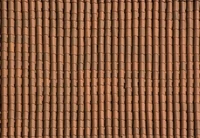 Telhas de terracota estampadas em um design rústico