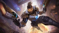 Pulsefire Lucian Edición Prestige Arte Splash - League of Legends