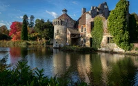 graben, burg, wasserschloss, wasserstraße, wasser