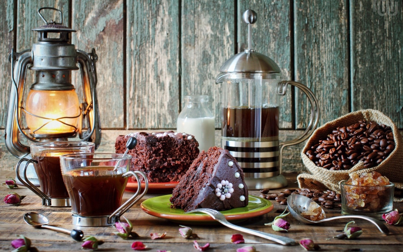 Il y a une assiette de gâteau et une tasse de café sur une table. (grain de café, nourriture, nature morte, chocolat, café arabica)