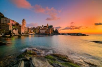 Vernazza Sunset: Evening Reflections on the Coast