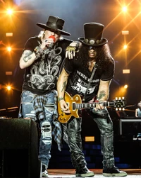 Actuación icónica de Axl Rose y Slash en la gira Not in This Lifetime