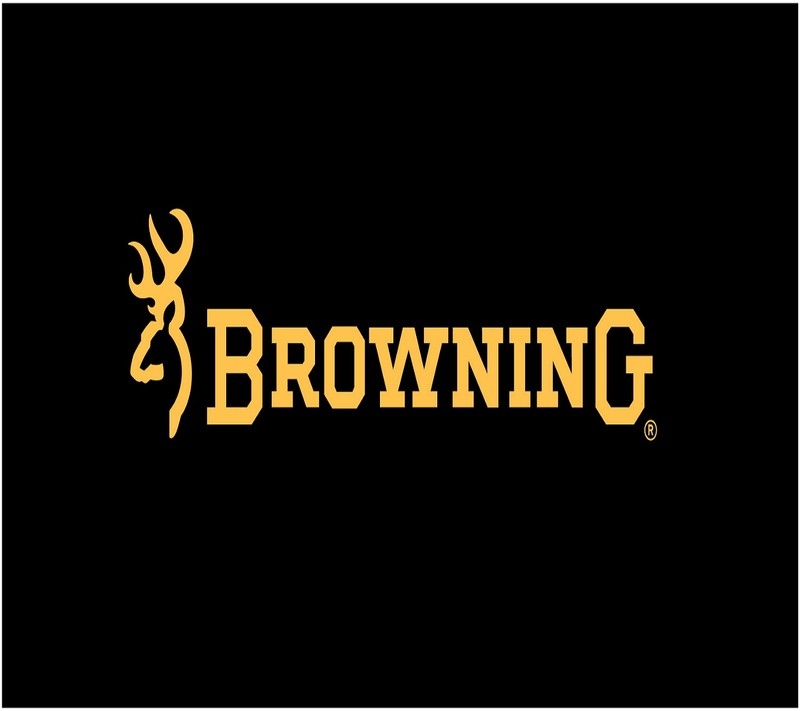 Логотип browning на черном фоне (олень, охота)