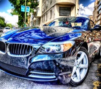 Sleek Black BMW Z4 Captured in Urban Setting