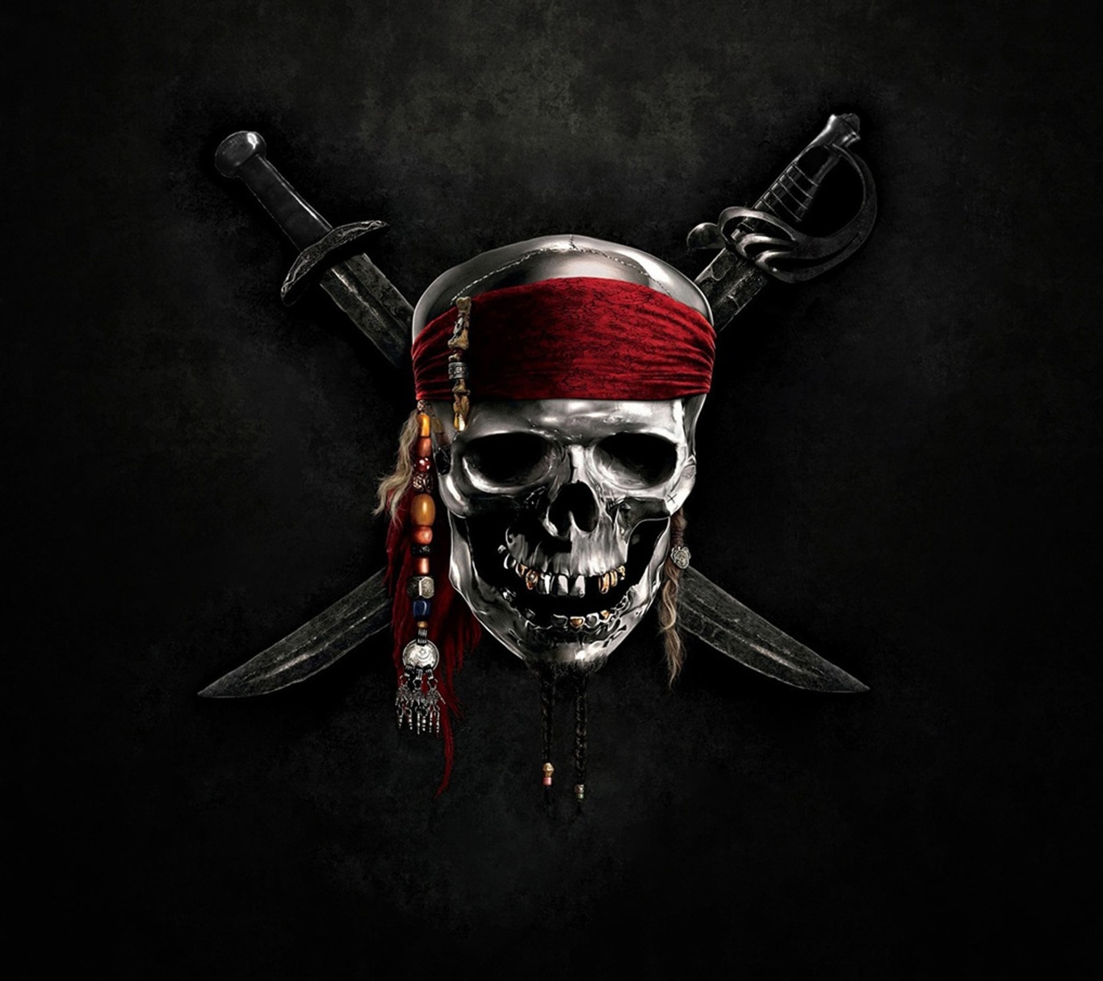 Pirates skull with two swords and a red bandanna (2160x1920, hd wallpaper, samsung galaxy s4)