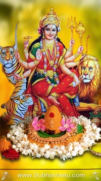 Maa Durga in Red Saree: Celebrating Navratri with Power and Grace