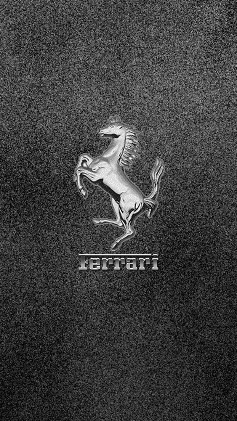 Uma foto em preto e branco de um cavalo em fundo preto (logotipo)