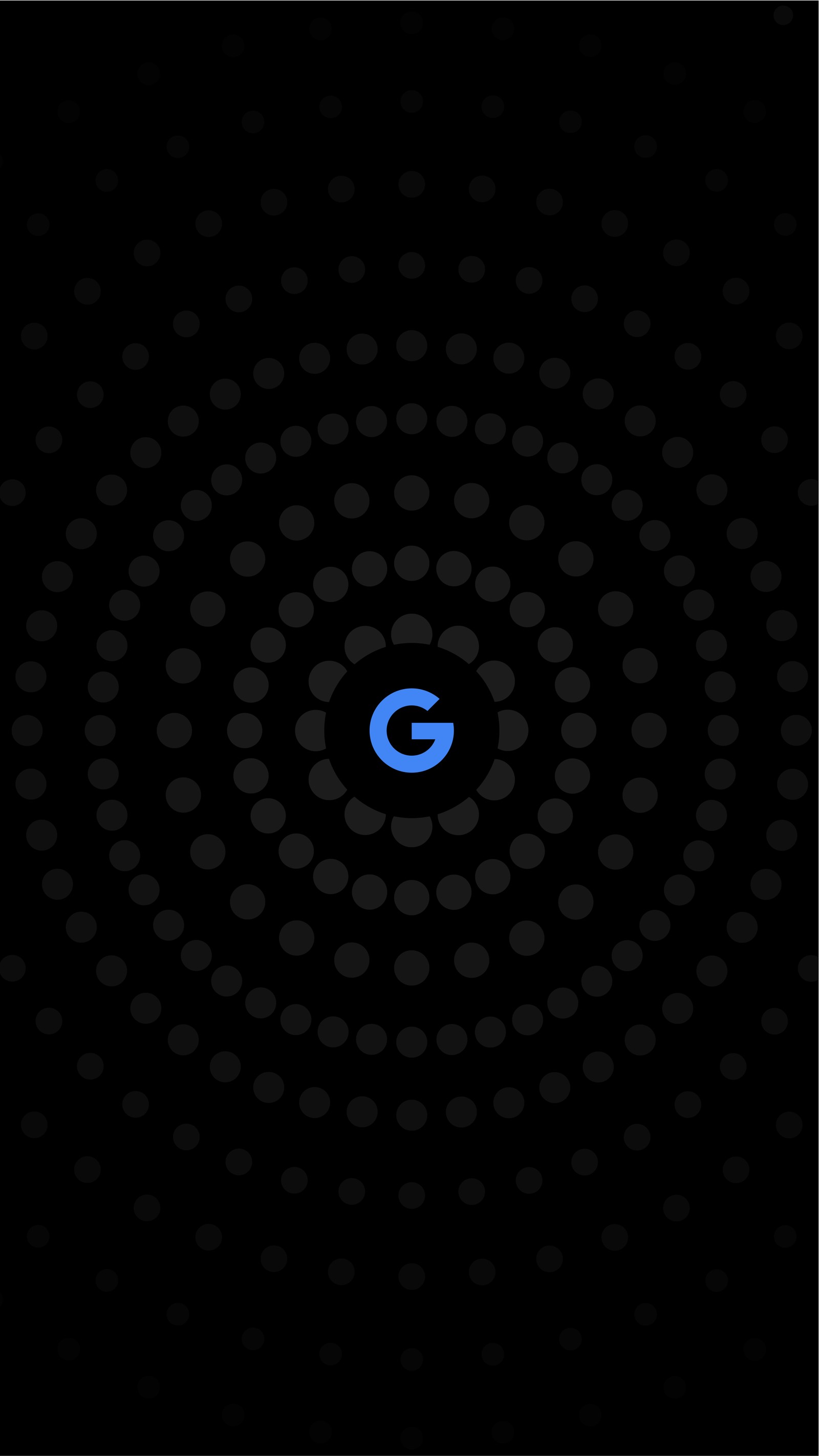 Um fundo preto com um logotipo azul do google sobre ele (android, google, tecnologia)