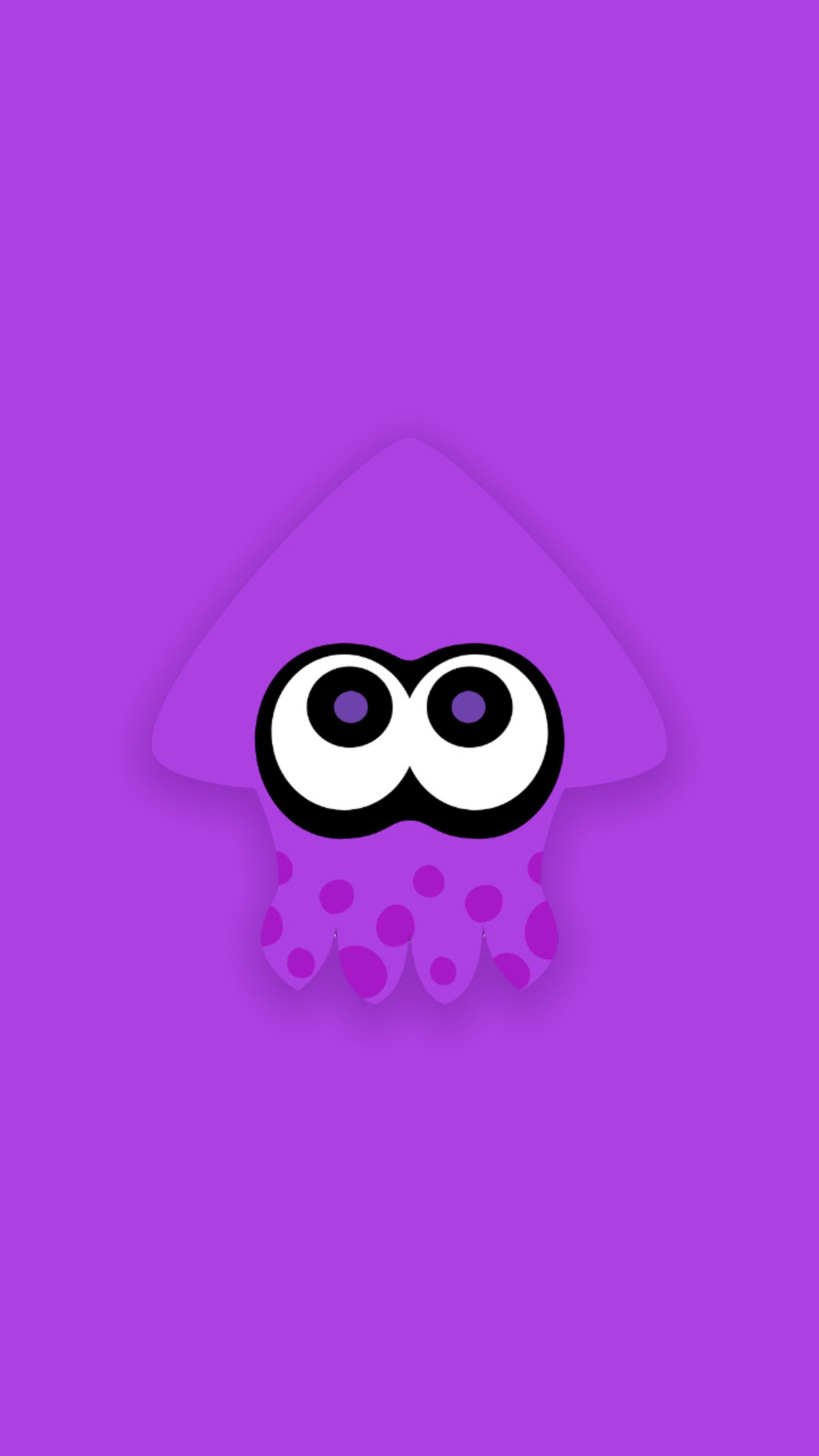 A purple and black owl with a purple background (purple, splatoon, squid)