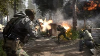 Escena de combate intensa en Call of Duty: Modern Warfare