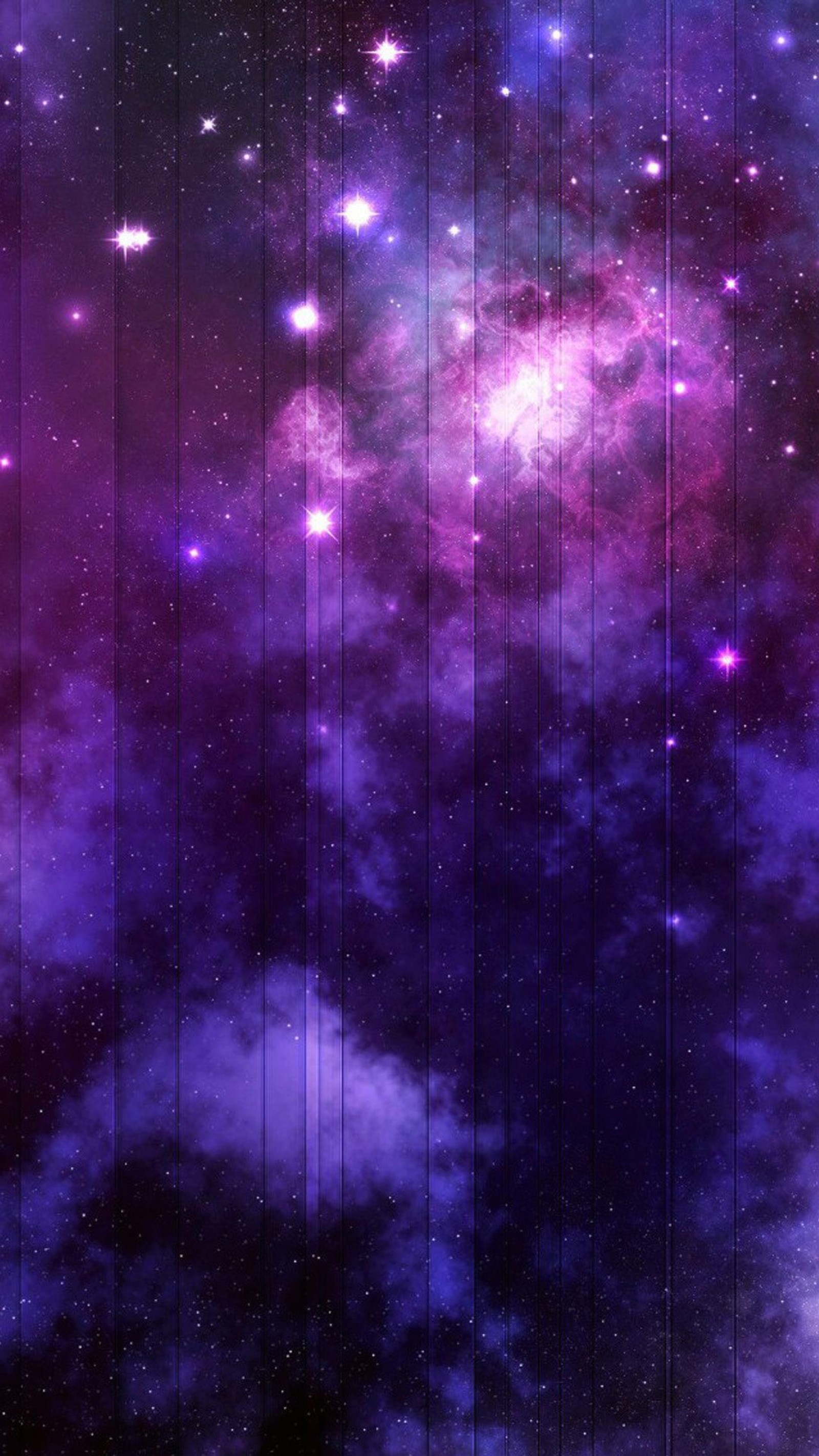 Galaxia púrpura y azul con estrellas y nubes de fondo (abstracto, violeta)